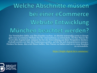 Welche Abschnitte müssen bei einer eCommerce Website Entwicklung München beachtet werden