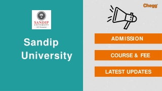 Sandip University - [SU], Madhubani-converted