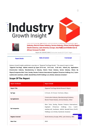 Zippered Tool Bags Market Report | Global Forecast To 2028