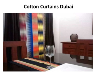 Cotton Curtains Dubai