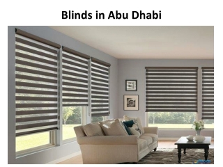 Blinds in Abu Dhabi