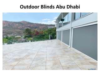 Outdoor Blinds Abu Dhabi