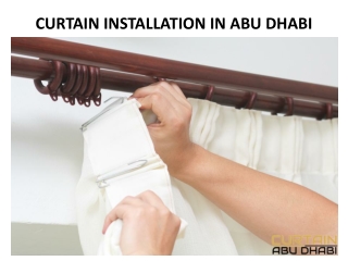 CURTAIN INSTALLATION IN ABU DHABI