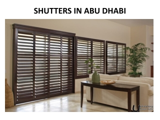 SHUTTERS IN ABU DHABI