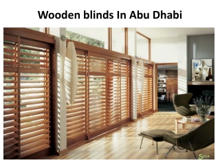 Wooden blinds In Abu Dhabi