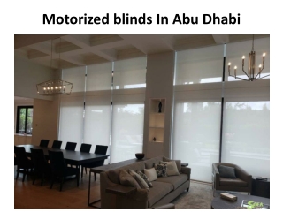 Motorized blinds In Abu Dhabi