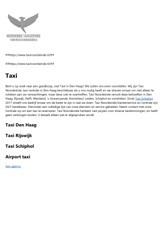 Airport taxi