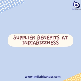 Best B2B Supplier Directory with Benefits - IndiaBizzness