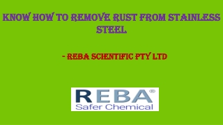 Know How to Remove Rust from Stainless Steel