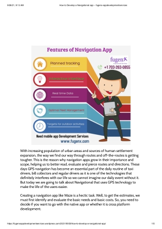 How to Develop a Navigational app