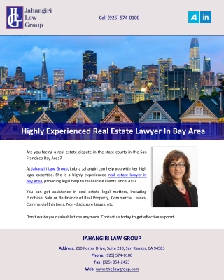 Highly Experienced Real Estate Lawyer In Bay Area