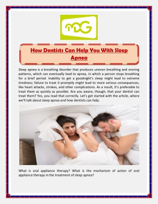 How Dentists Can Help You With Sleep Apnea