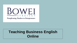 Tutoring English Online - Bowei Strategy