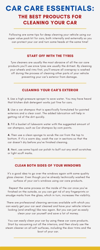 Car Care Essentials The Best Products for Cleaning your Car