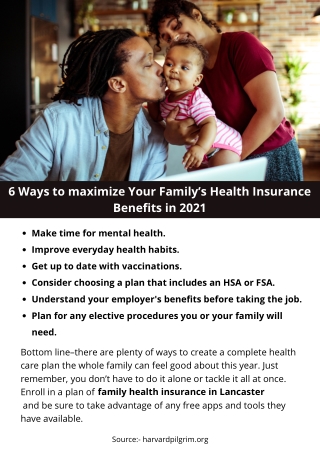 6 Ways to maximize Your Family’s Health Insurance Benefits in 2021