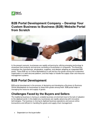 B2B Portal Development Company