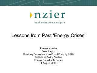 Lessons from Past ‘Energy Crises’