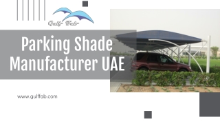 Parking Shade Manufacturer Uae