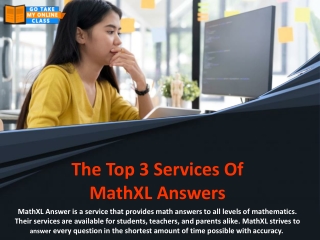 The Top 3 Services Of MathXL Answers