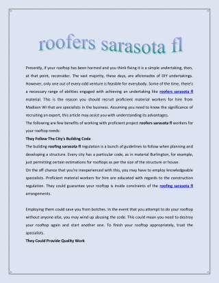roofers sarasota fl
