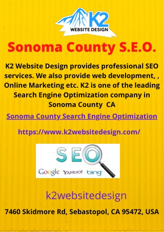 Sonoma County S.E.O. company