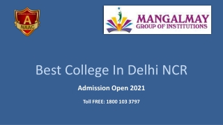 Best College In Delhi NCR