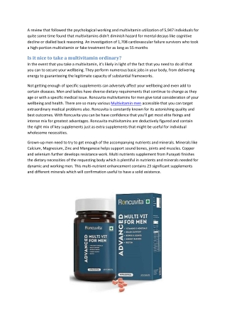 Best Multivitamin Tablets for Men