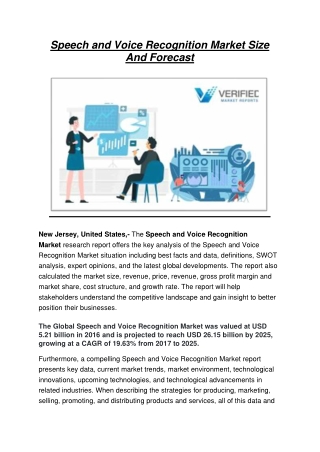 Speech and Voice Recognition Market