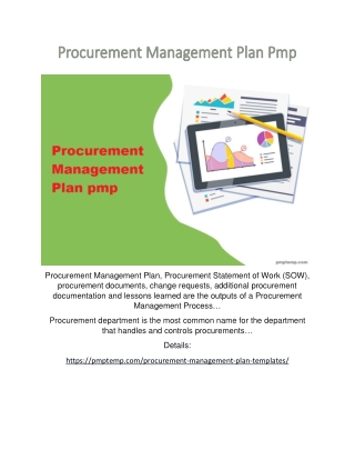 Procurement Management Plan pmp