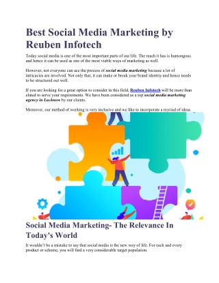 Best Social Media Marketing by Reuben Infotech