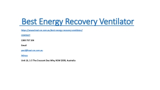  best energy recovery ventilator