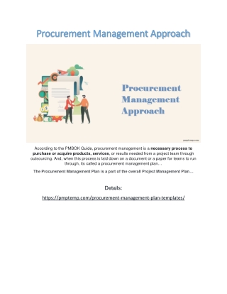Procurement Management Approach