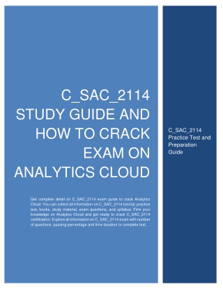 C_SAC_2114 Study Guide and How to Crack Exam on Analytics Cloud