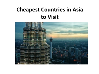 Cheapest Countries in Asia to visit
