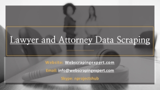 Lawyer and Attorney Data Scraping