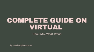 Complete Guide On Virtual Restaurant – How, Why, What, When