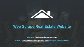 Web Scrape Real Estate Website
