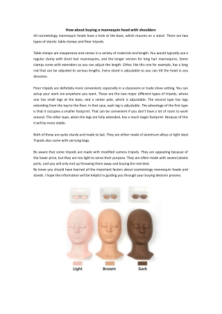 How about buying a mannequin head with shoulders