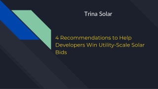 4 Recommendations to Help Developers Win Utility-Scale Solar Bids
