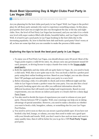Book Best Upcoming Day amp Night Clubs Pool Party in Las Vegas 2022