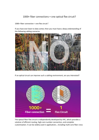 1000  fiber connections = one optical circuit