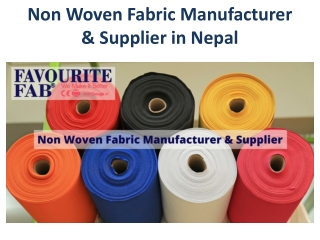 Non Woven Fabric Manufacturer & Supplier in Nepal