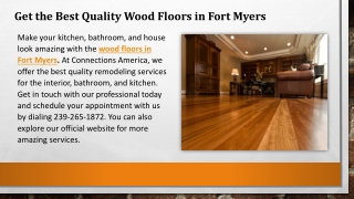 Get the Best Quality Wood Floors in Fort Myers