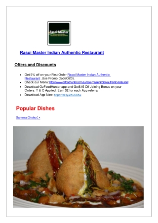 5% Off - Rasoi Master Indian Restaurant Southport, QLD