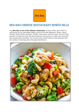 Hen Hao Chinese Restaurant Bowen Hills