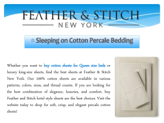 Sleeping on Cotton Percale Bedding