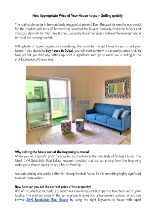 How Appropriate Price of Your House helps in Selling quickly