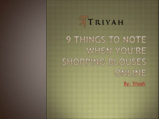 9 Things to Note When You're Shopping Blouses online