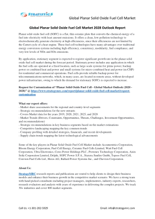 Planar Solid Oxide Fuel Cell Market Forecasts to 2028
