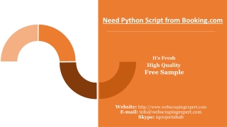 Need Python Script from Booking.com